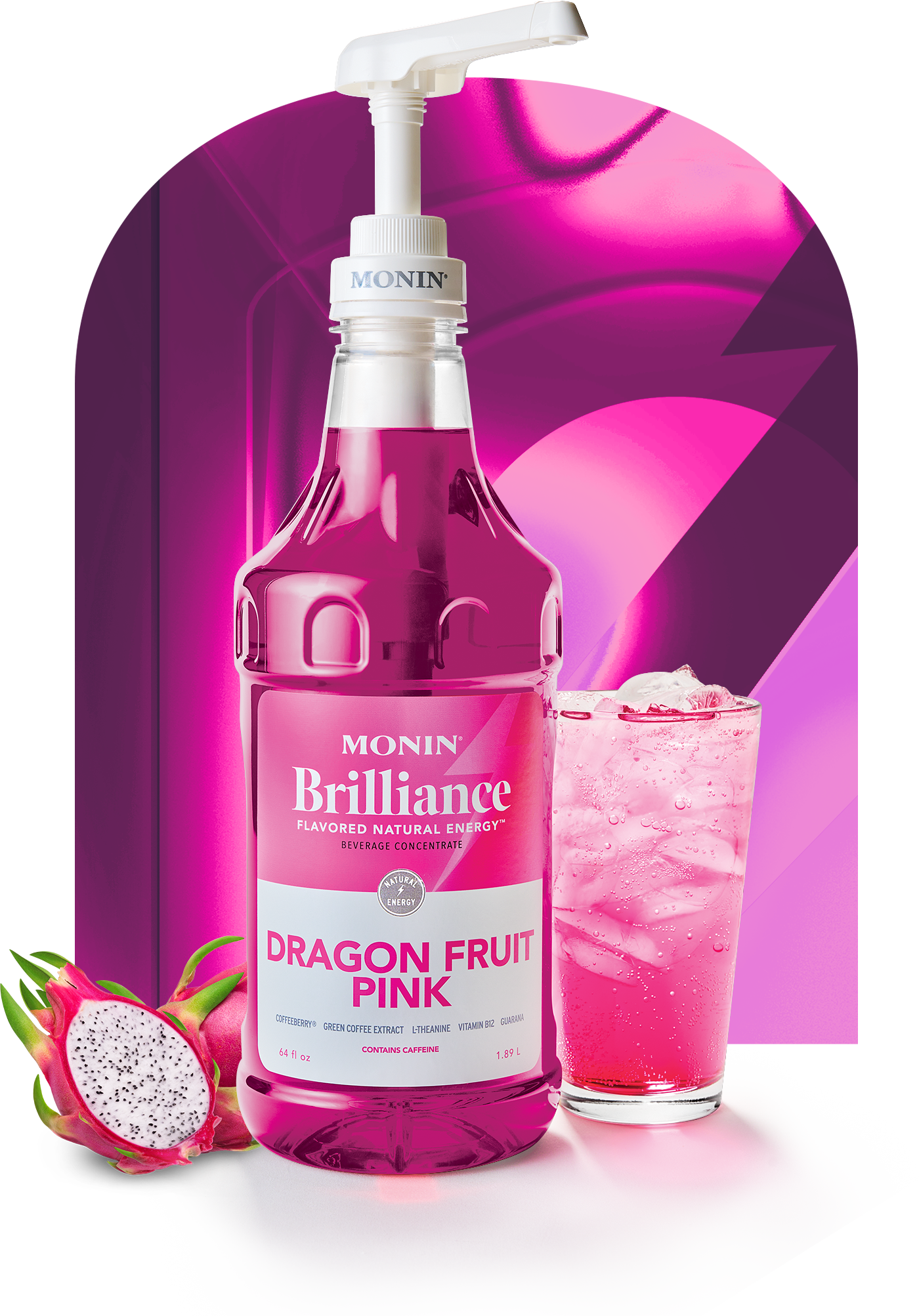 Dragon Fruit Rosa Brilliance Natural Energy Monin