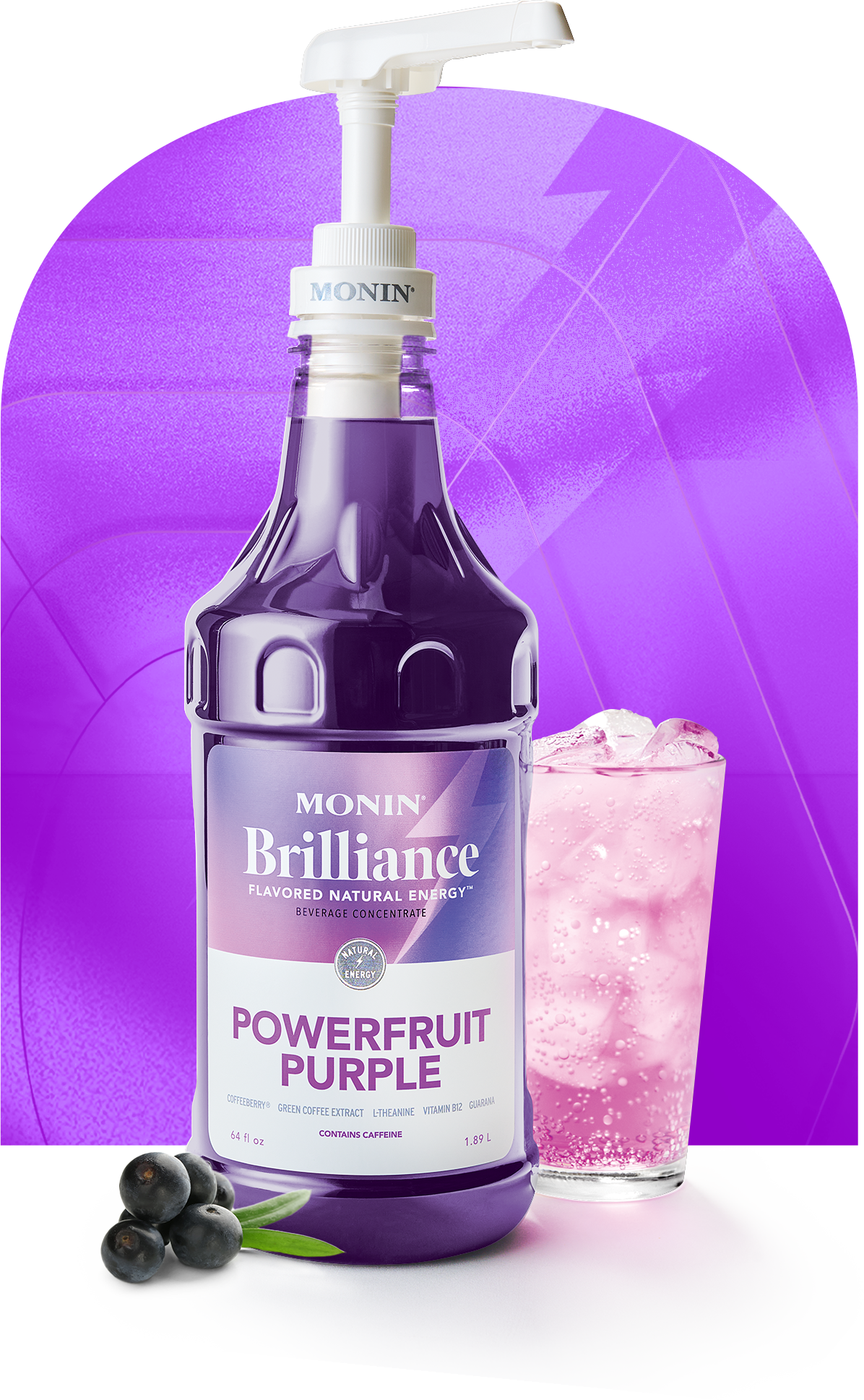 Powerfruit Morado Brilliance Energía Natural Monin