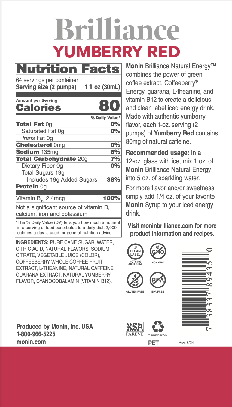 Yumberry Rojo Brilliance Natural Energy Monin