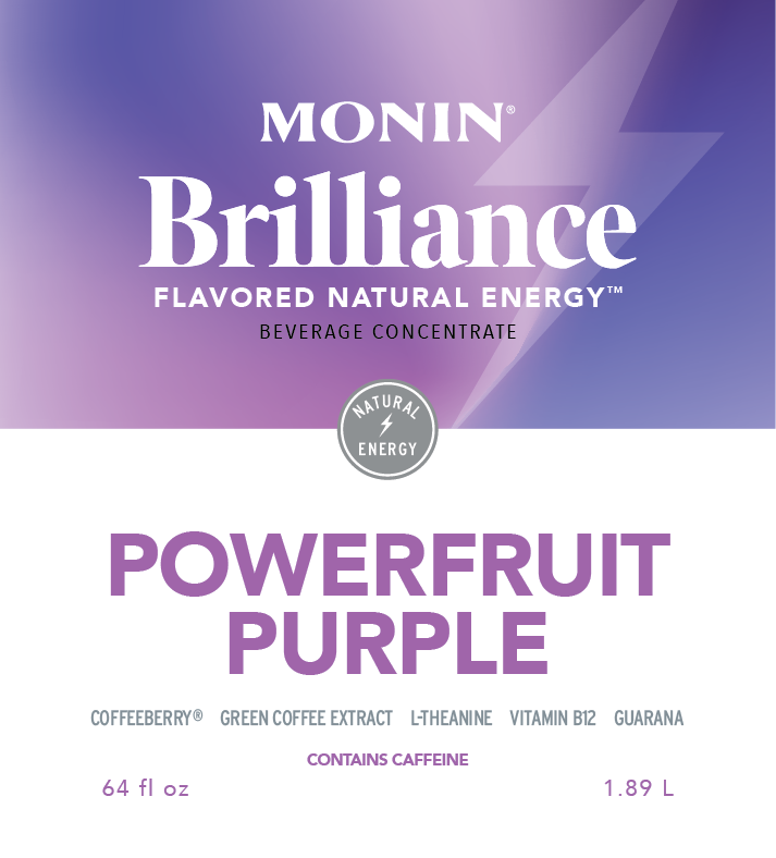 Powerfruit Morado Brilliance Energía Natural Monin