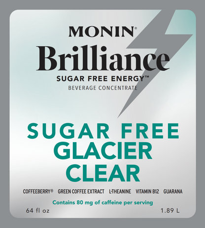 Glaciar Claro Brilliance Energy Sin Azúcar Monin