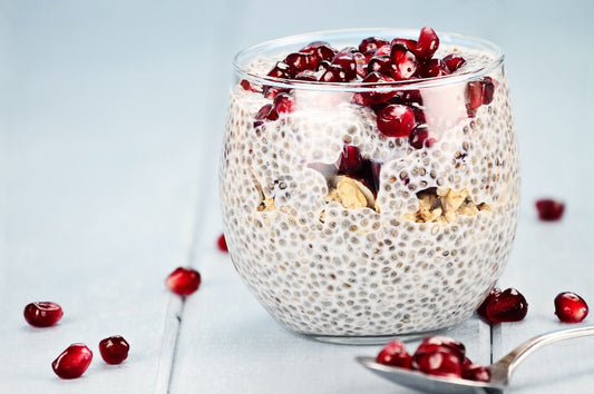 Parfaits de Granada y Chía