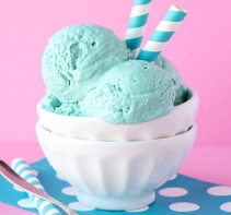 Helado de Algodón de Azúcar Azul