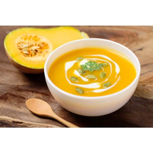 Crema de Ayote con Manzana Caramelizada