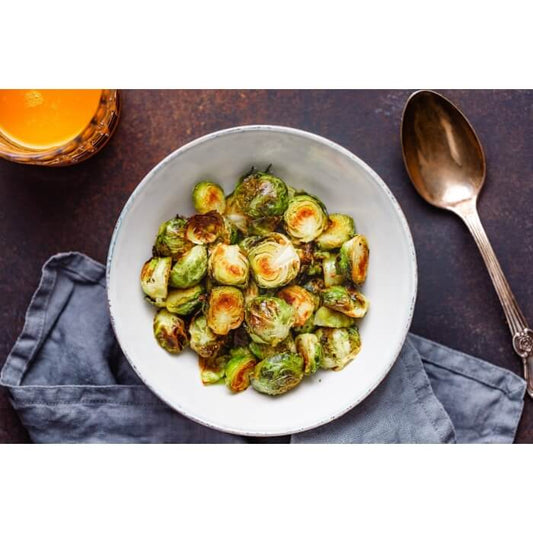 Coles de Bruselas Rostizadas con Miel Picante