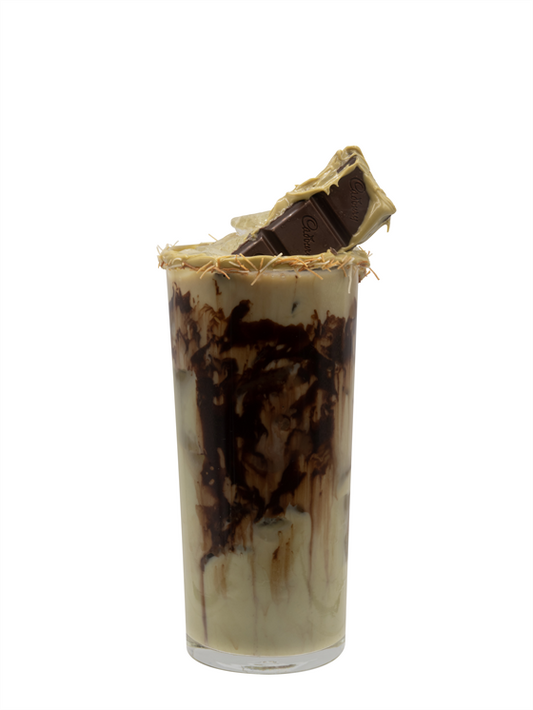 Gooey Dubai Chocolate Iced Matcha