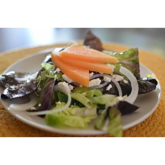 Ensalada de higos y melón con vinagreta cremosa de limón