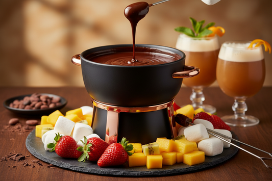 Fondue de Chocolate Oscuro y Caramelo